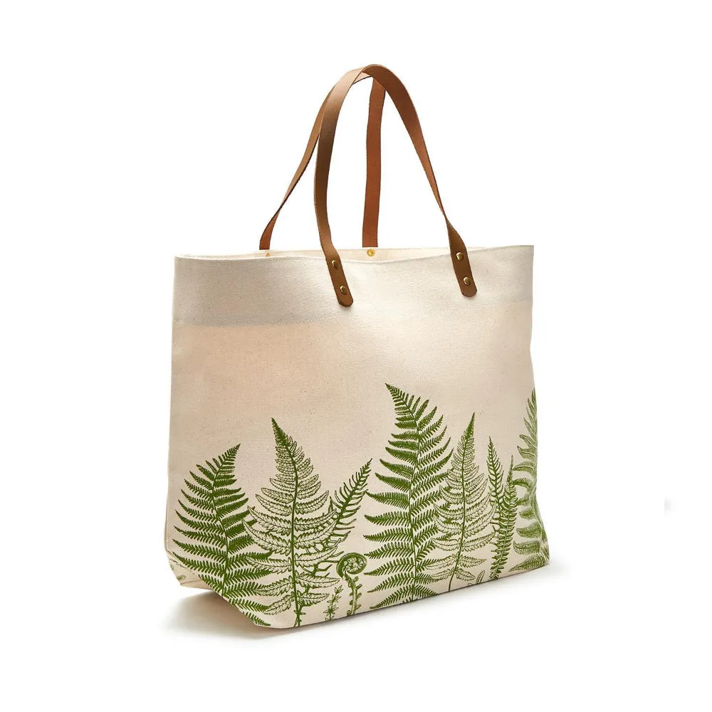 Two's Company Fanciful Fern Printed Tote Bag