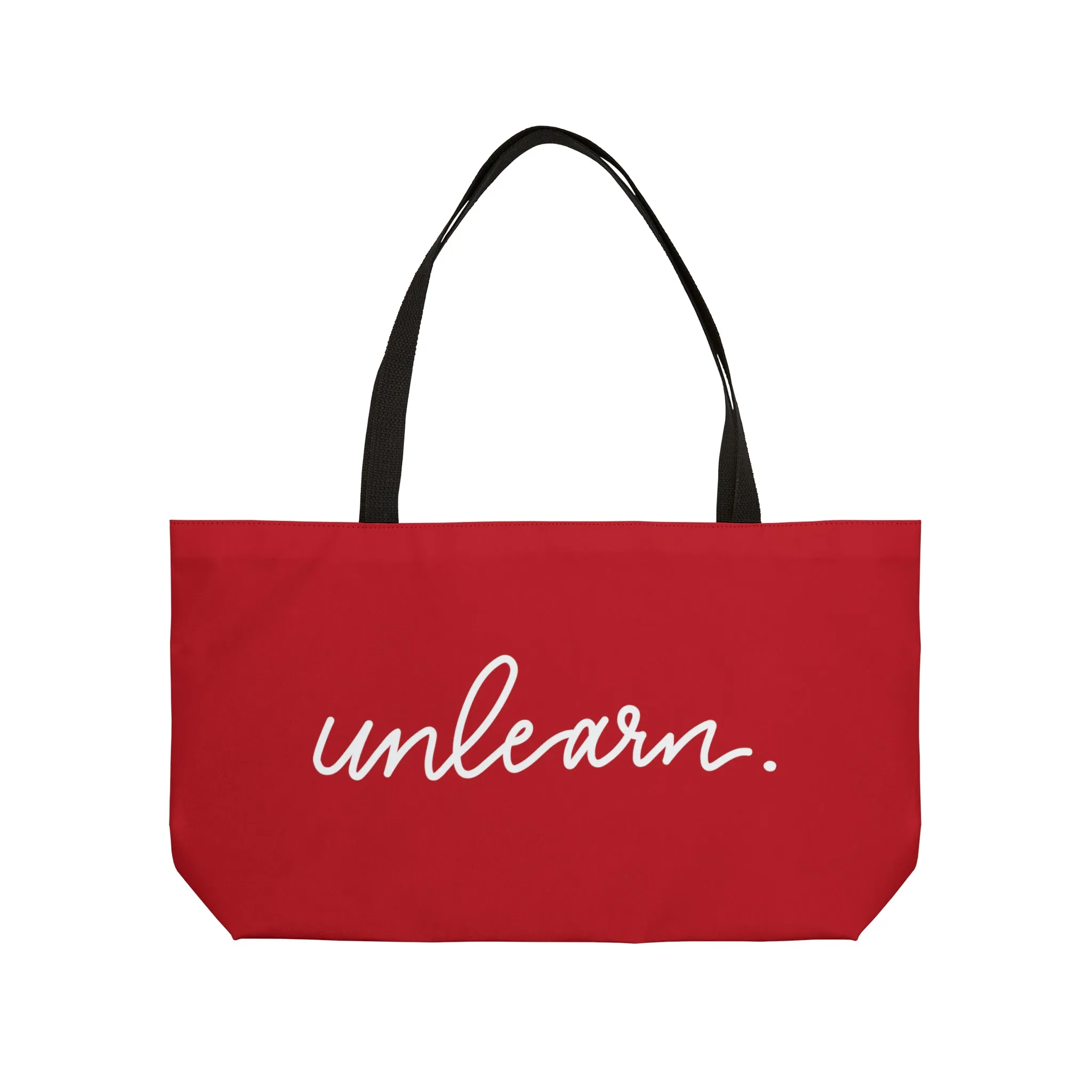 unlearn logo script - Weekender Tote Bag