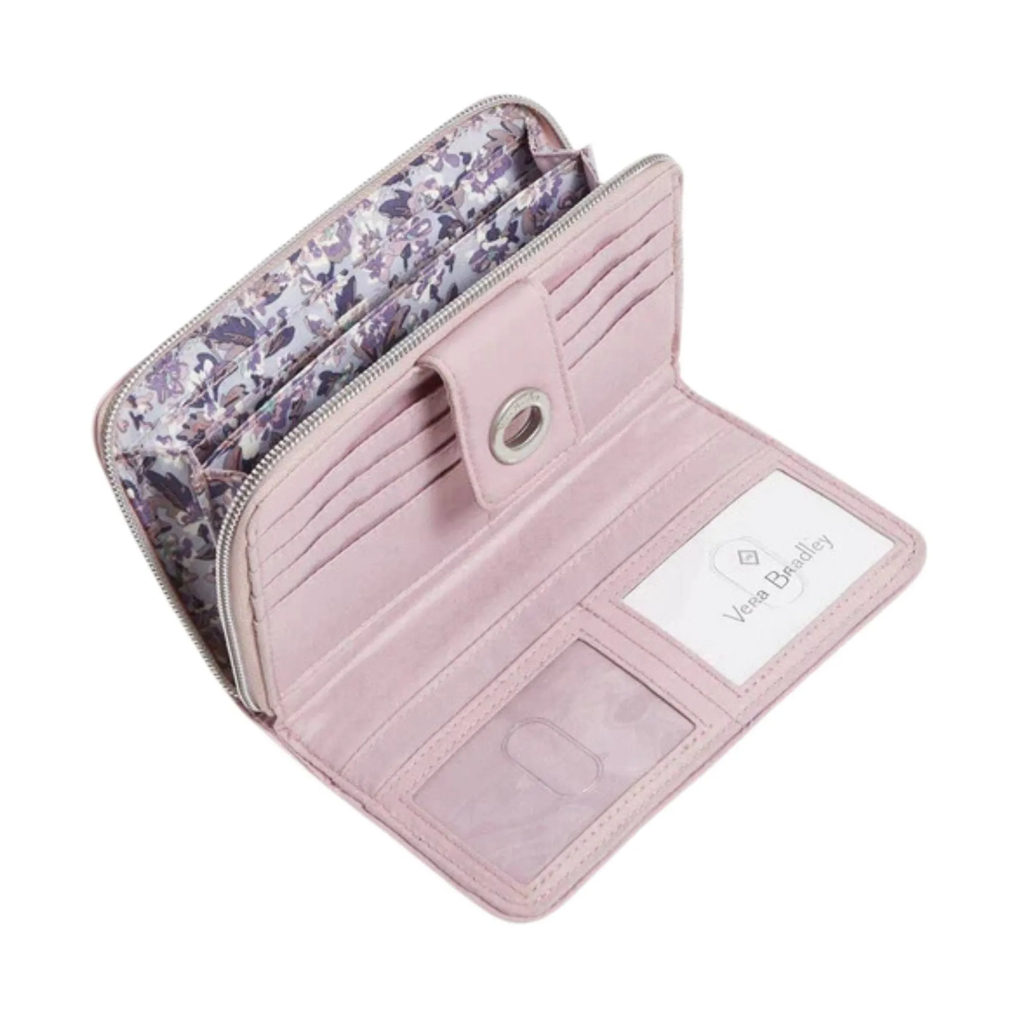 Vera Bradley RFID Turnlock Wallet - Hydrangea Pink