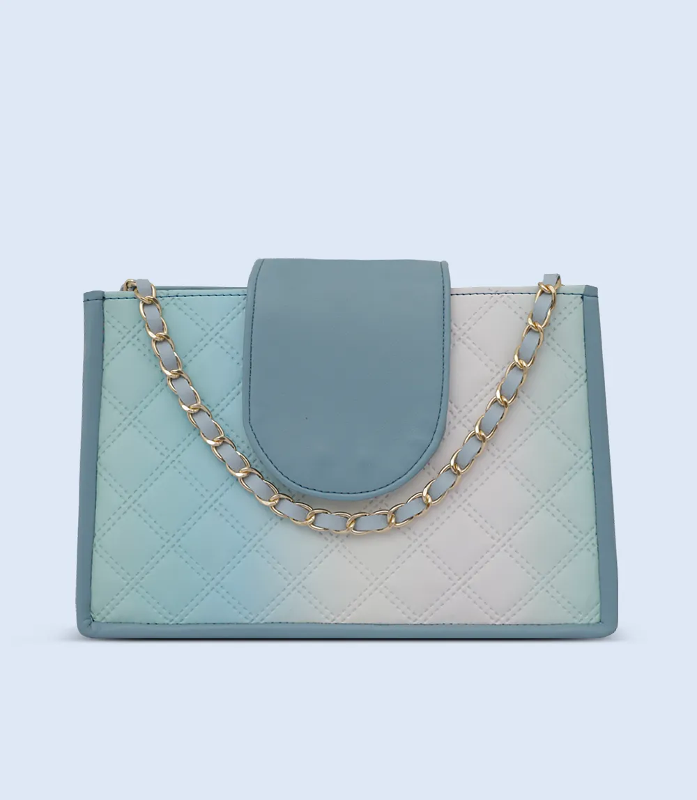 WB2354-BLUE-Women Trendy Bag