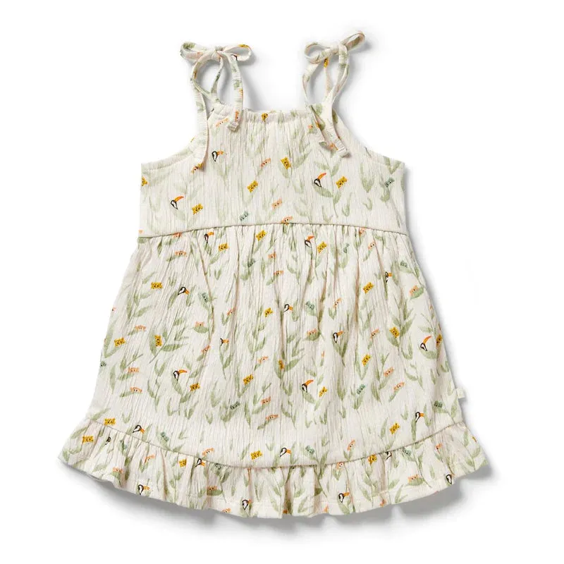 Wilson & Frenchy Crinkle Ruffle Dress - Peek-a-Boo